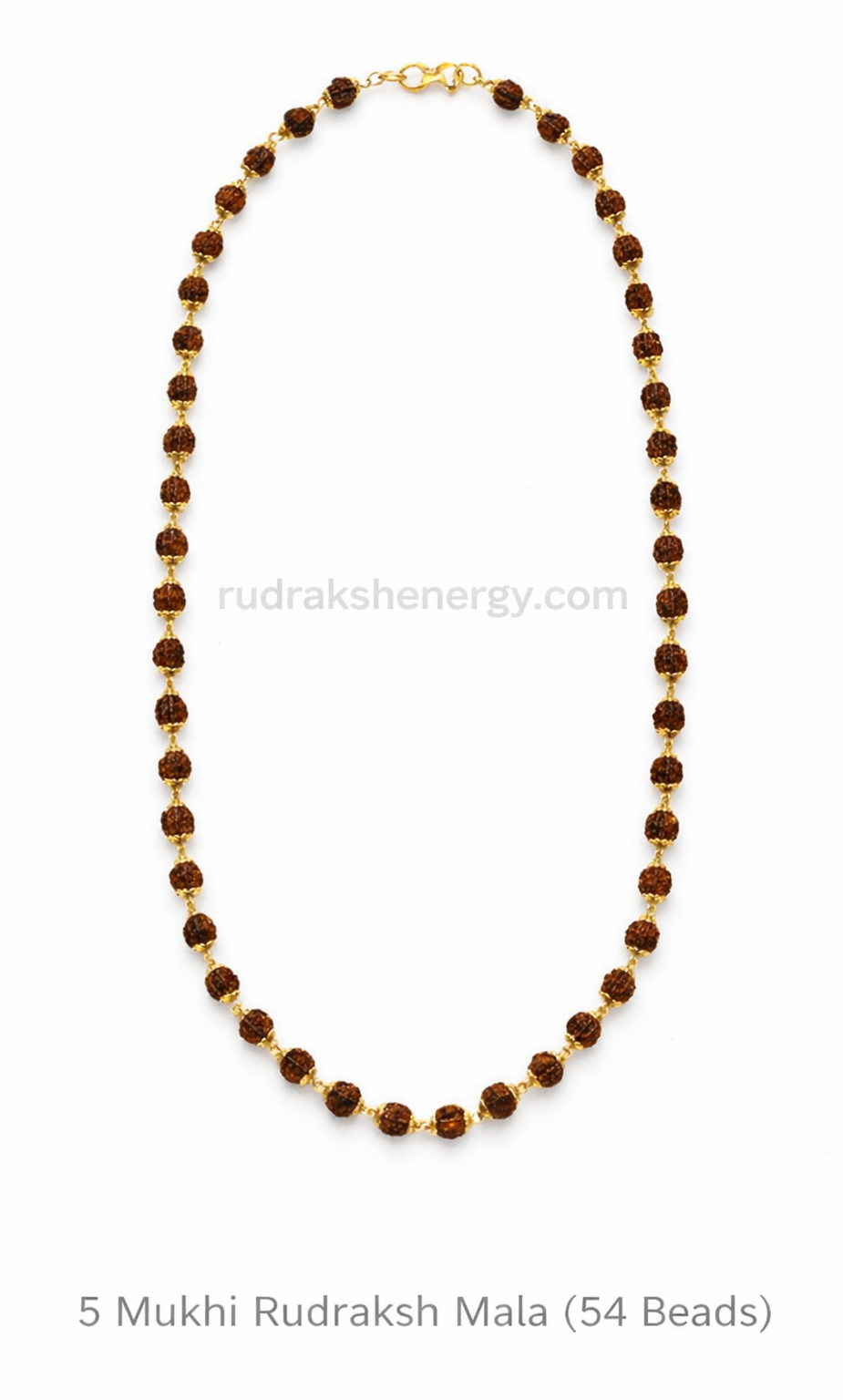 5 Mukhi Rudraksha Mala/Necklace (54 Beads)