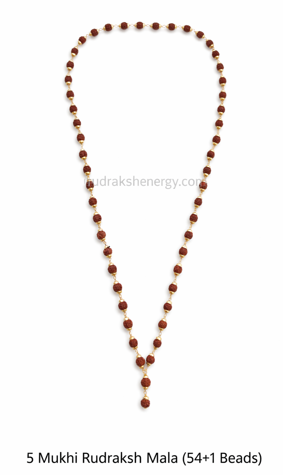 5 Mukhi Rudraksha Mala/Necklace (54+1 Beads)